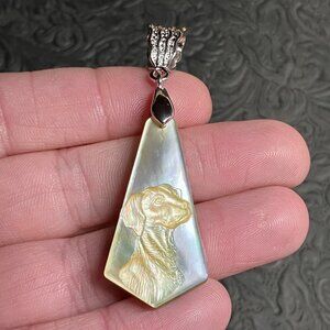 Dog Mother of Pearl Pendant